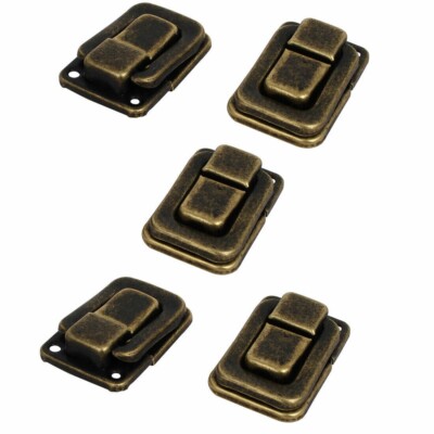 38 mm x 25 mm x 10 mm Riegel Hasps Schlösser Bronze Ton 5 Stck. für Werkzeugkiste Schmuck Box