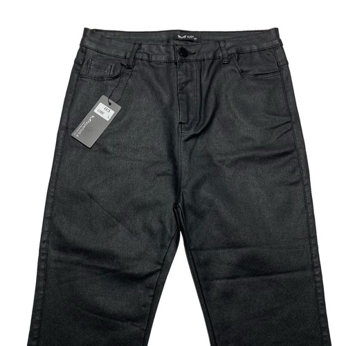 NWT Apperloth A Black Shinny High Rise Skinny Leg Pants Juniors Size L - Picture 3 of 13