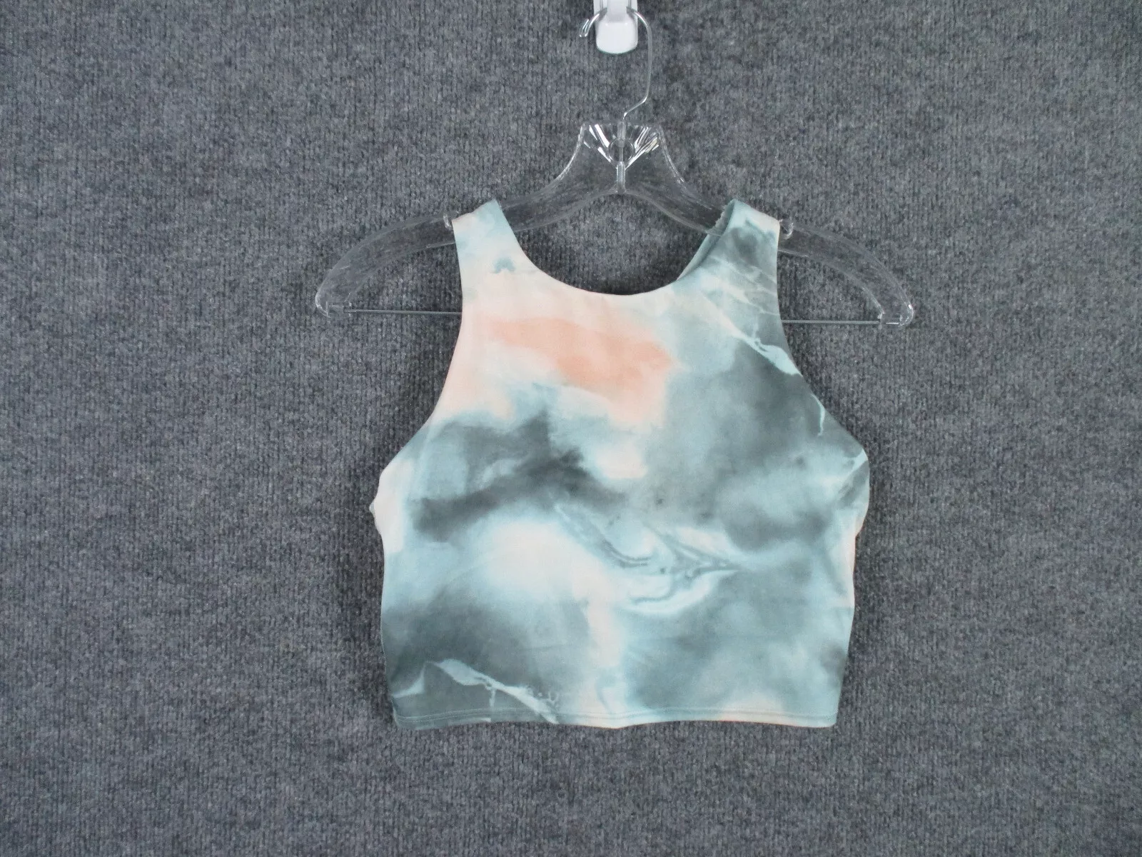 athleta tie dye cropped shelf bra pullover tank-top