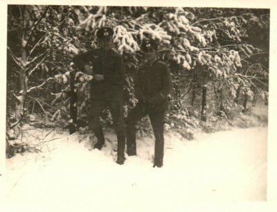Foto, I.R.6.: Nchr.Zg. DEU 1937: Erinnerungs-Schnappschuss im Winter (MB)21312
