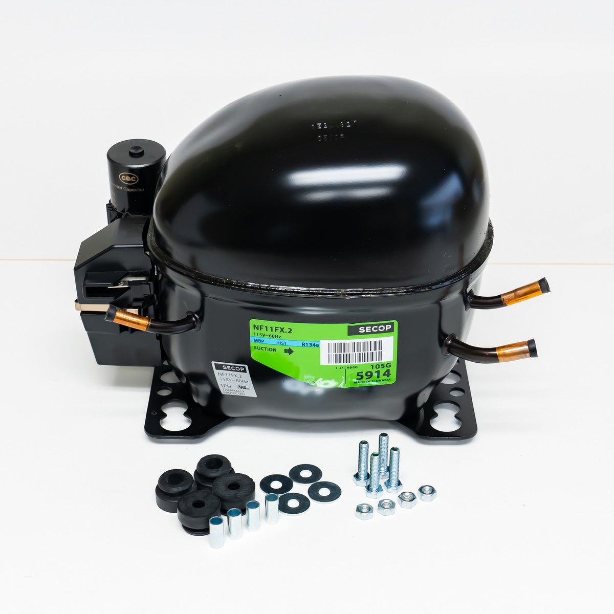 Secop NF11FX-2 R134a Hermetic Refrigeration Compressor 1250 BTU