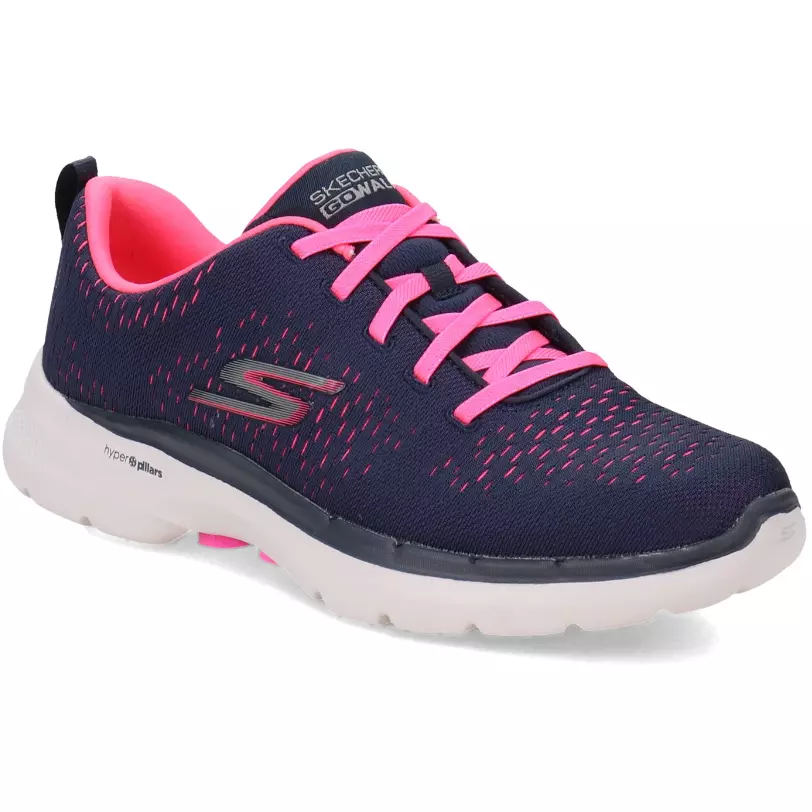 Skechers GO WALK 6 124524 ADORA Navy Pink Women s Slip On Shoes