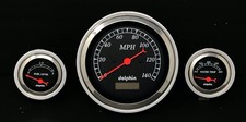 1957 Chevy Car 3 Gauge Dash Panel Cluster 5 Speedometer Programmable Black 1957 Chevy Car 3 Gauge Dash Panel Cluster 5 Speedometer Programmable Black