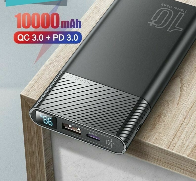 10000mAh Power Bank with QC PD Fast Charging & LED Display-image