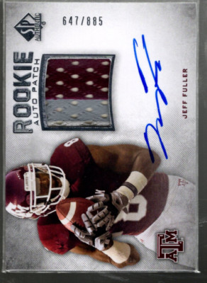 B1151- 2012 SP Authentic #267 Jeff Fuller Auto Trikot / 885 Muster Pic
