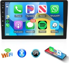 9" 1+32GB Android 13 Double 2 Din Car Stereo CarPlay GPS Navi WiFi BT RDS Radio