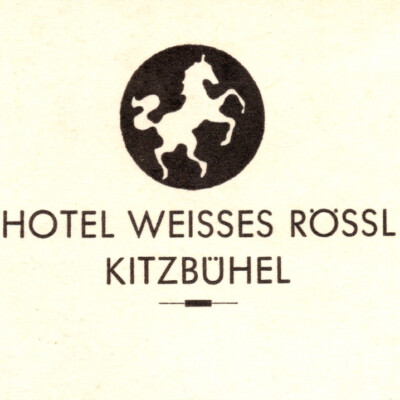 Vintage 1948 Hotel Weisses Rossl Kitzbuhel Lunch Menu Ski Golf Alpine Austria
