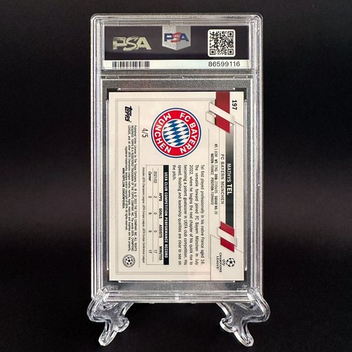 2022-23 Topps UCC Soccer Mathys Tel Red Foil 4/5 - Picture 2 of 2