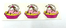 VINTAGE TREND SCRATCH SNIFF BA-NANZA! HOT FUDGE SUNDAE STRONG SCENT STRIP OF 3