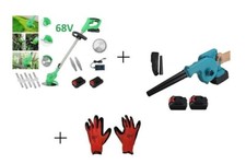Kit Decespugliatore Tagliaerba Taglia Erba + Soffiatore Foglie ad Aria Batterie