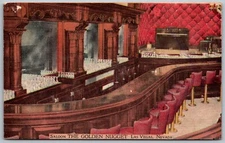 Las Vegas Nevada 1940s Postcard The Golden Nugget Casino Saloon Bar Interior