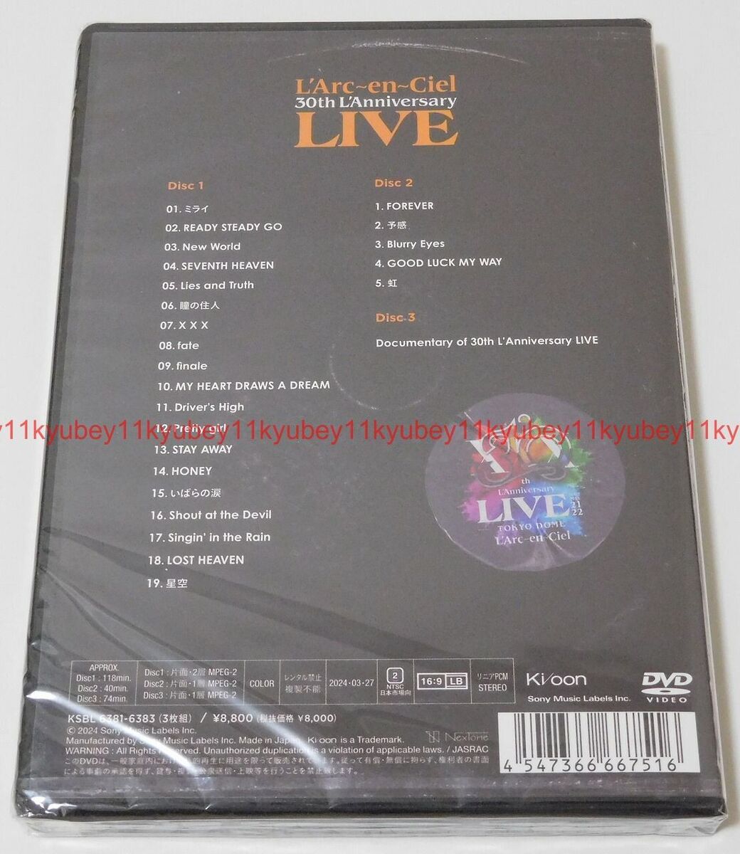 ◆L'Arc～en～Ciel/30th L'Anniversary LIVE◆ L'Arc~en~Ciel 30th L'Anniversary LIVE (Limited Edition) | eBay