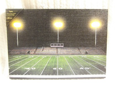 Stadium Football Field Game Lighted Canvas Wall Decor Sign