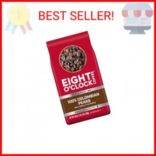Eight O'Clock Coffee 100% Colombian Peaks, Medium Roast, Whole Bean Coffee 20 Oz