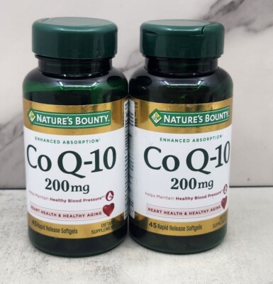 Nature s Bounty CoQ10 200mg 45 Soft Gels Bundle (2)