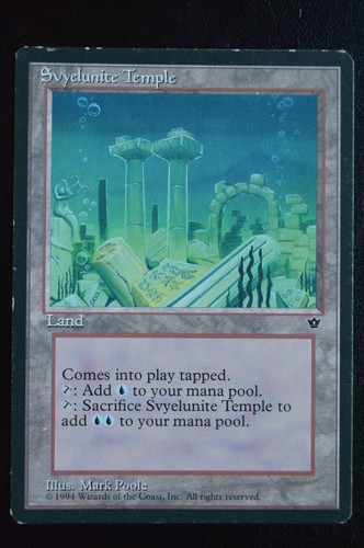 Magic The Gathering MTG SVYELUNITE TEMPLE Fallen Empires MP Moderately Played