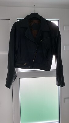 Damen Leder Jacke kurz 40 Uno Momento schwarz Vinted