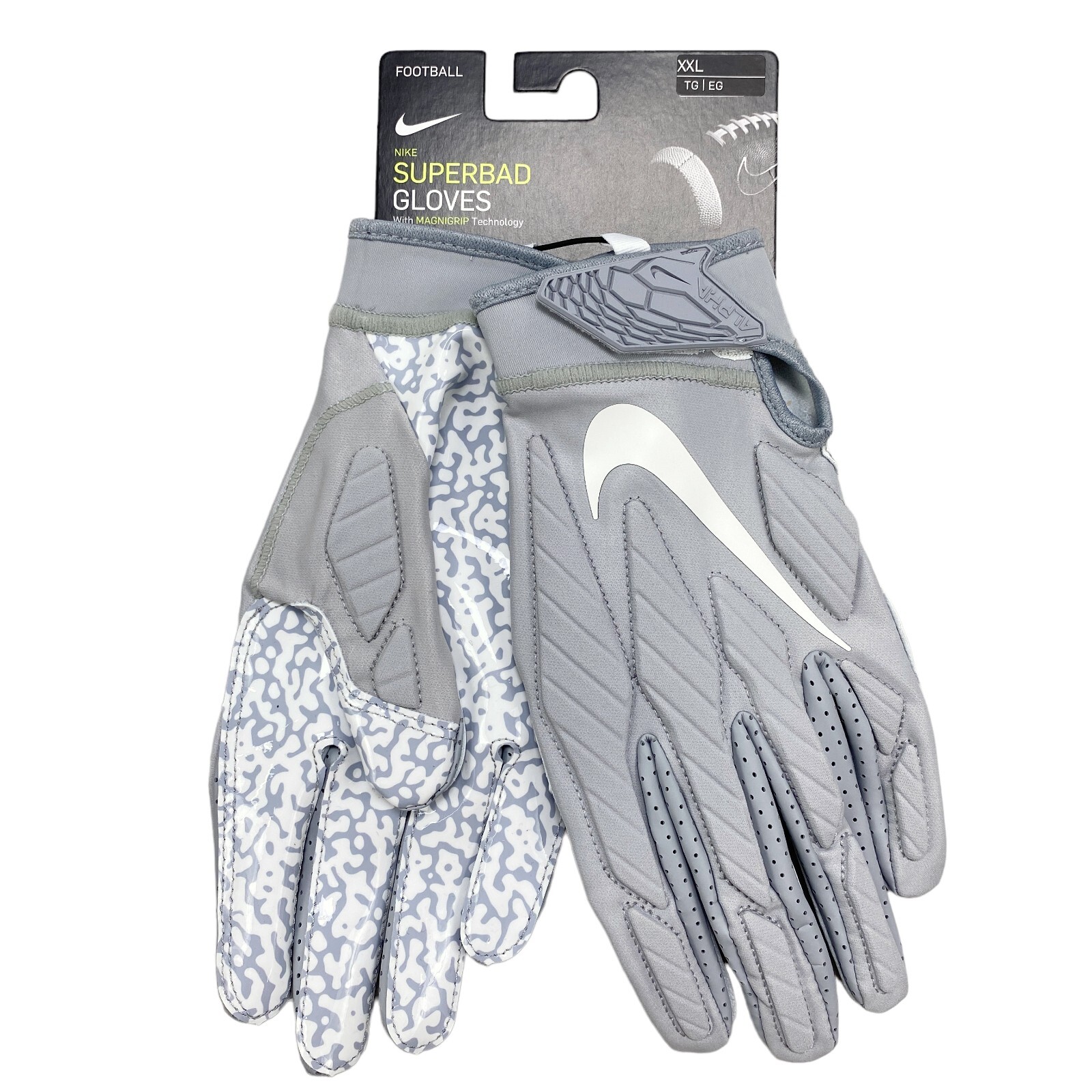 Футбольные перчатки Nike Superbad 5.0 с подкладкой (размер XXL) Серо-белые CJ9339-015