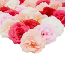 60-Pack of Silk Flowers, 3 Inch Fake Carnations for Decorations, 6 Colors