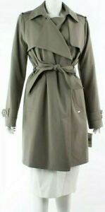 MICHAEL-KORS-Assymetric-Desert-Sand-Drapey-Wrap-Trench-Coat-Sz-M