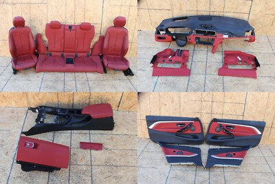 Interior Heated Sport Seat Dashboard Console Door Panel Red Set OEM BMW F32