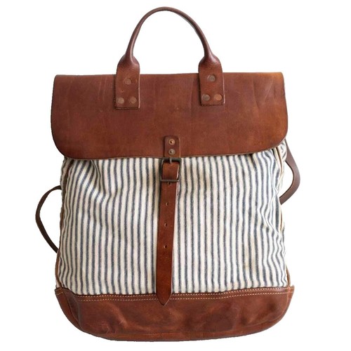 RRL Double RL 2WAY Tote Bag Denim Leather Indigo Shoulder Handbag