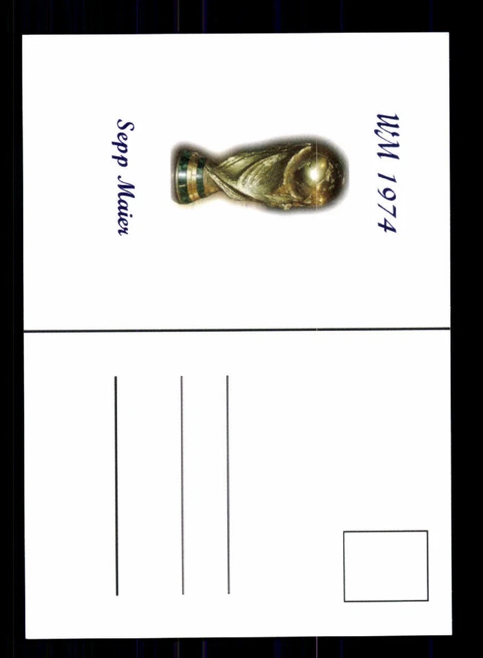 Sepp Maier Autogrammkarte DFB Weltmeister 1974 Original Signiert +2 - Bild 2 von 2