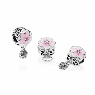 PANDORA Hanging Pink Magnolia Flower Charm 792077PCZ | eBay