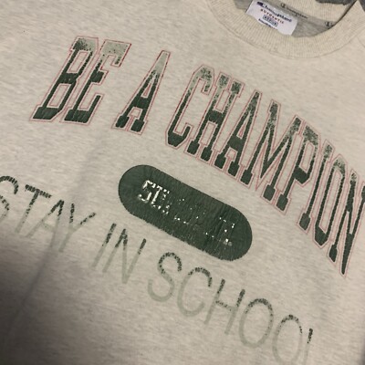 Supreme X Champion Be A Champion Stay in School Crewneck SS18