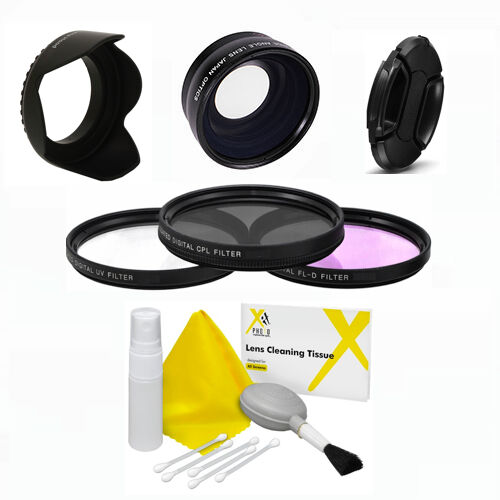 58MM TELEPHOTO ZOOM LENS +HD FILTER KIT + HOOD FOR CANON XTI T2 T3 T4 T5 550D T6 - Picture 1 of 6