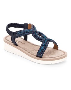 Cushion Walk Embellished Sandals in Blue Extra Wide EEE Fit UK 6 (877.1) | eBay
