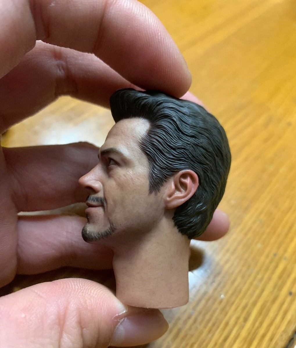 Hot Toys HT MMS185 1/6 Iron Man MK 7 Tony Stark Head Sculpt