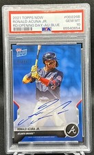 🔥2021 Topps Now Road to Opening Day BLUE AUTO RONALD ACUNA JR /49 PSA 10 POP 1