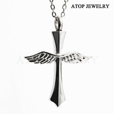 EV.YI Jewels Angel Wing Cremation Jewelry for Ashes Love Heart Urn Necklace 