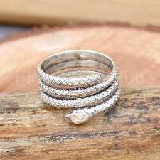 Snake Ring, 925 Sterling Silver Ring, Wraparound Ring, Handmade Ring, Boho Ring
