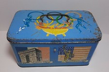 Antica Scatola Latta BERTOLINI Olimpiadi 1896 1900 1904 1908 1912 RARA 22x12x11