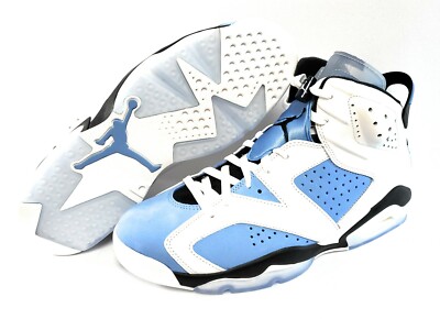 New Men's AIR JORDAN RETRO 6 UNC UNIVERSIY BLUE WHITE BLACK