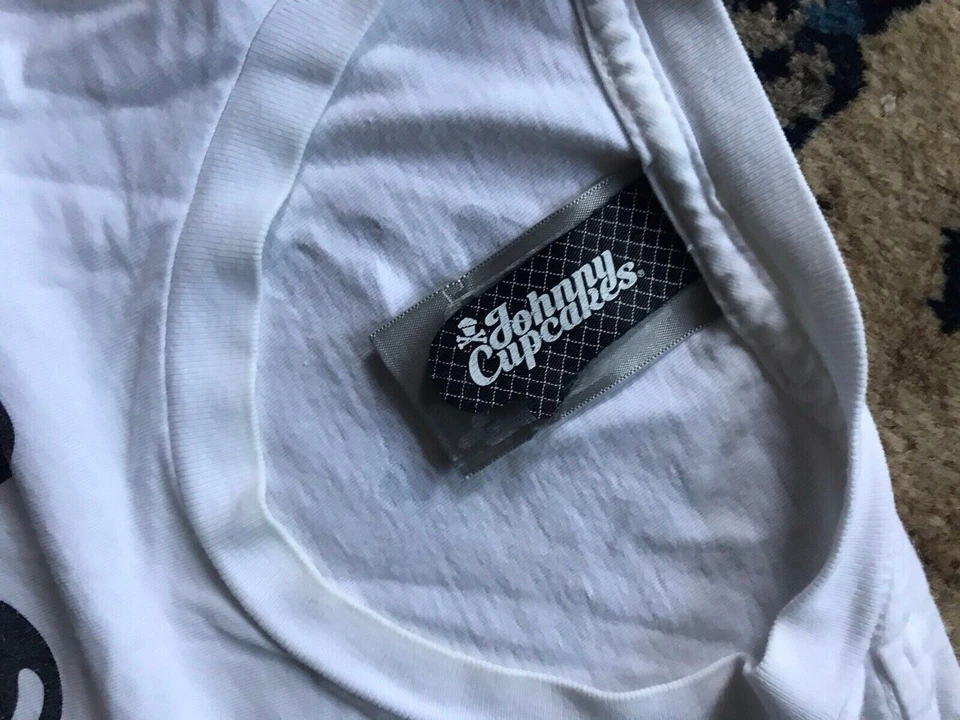 Johnny Cupcakes Mr. Peanut Style Food Mascot T-shirt White Size M made in USA - Image 2 of 4