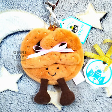 Jellycat Amuseable Pretzel Bag Charm Food Keychain NYC Exclusive Authentic Gift
