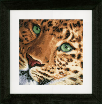 Lanarte Z�hlte Kreuzstich-Kit: Leopard: (Evenweave)