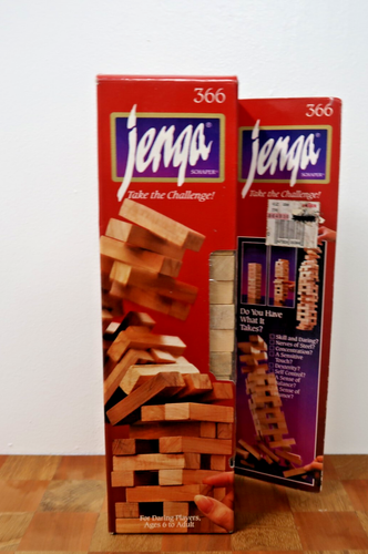 VINTAGE Prendi la sfida JENGA gioco classico 1986 Schaper - Foto 2 di 10