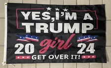 I’m A Donald Trump 2024 Girl Flag Free Ship Save America USA 3x5' Sign Banner
