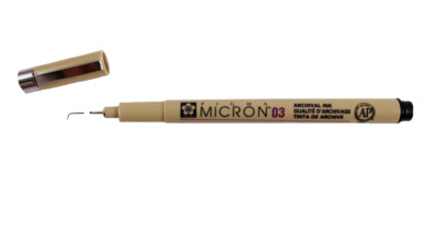Sakura Pigma Micron Pen 03 (0.35mm) Black  3 PACK