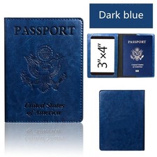 RFID Passport Holder Travel Wallet Leather Card Case Cover Travel Organizer, 1pc
