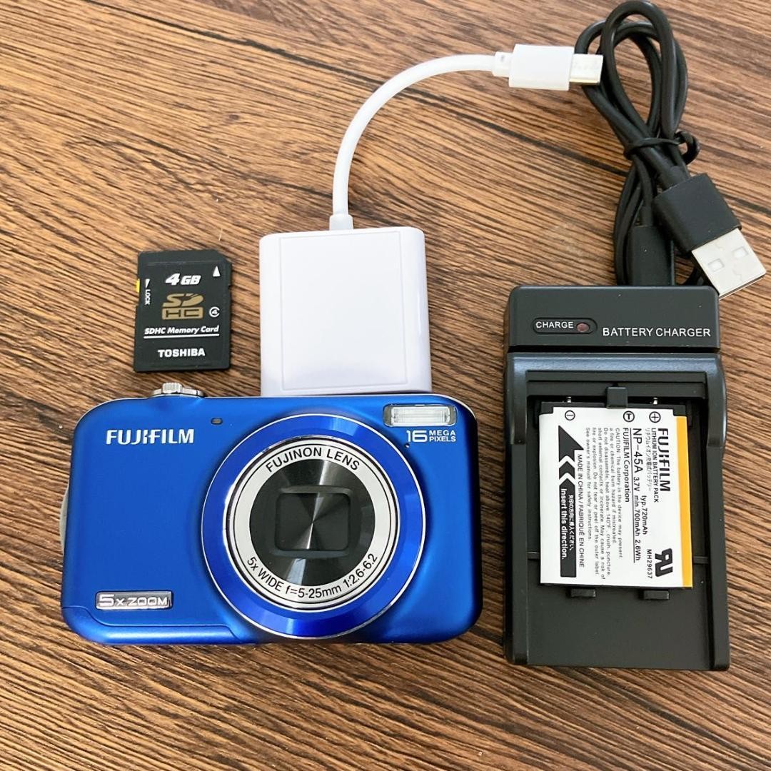 FUJIFILM FinePix JX400 Blue Compact Digital Camera 16MP Tested Features