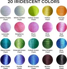 Iridescent Acrylic Paint Set, 20 Chameleon Colors in 2 Oz/60Ml Bottles, Color...