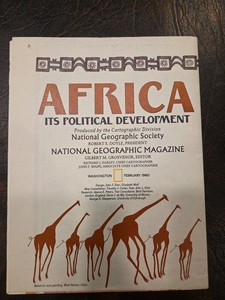 1980, Africa Its Political Development National Geographic, 23" x 29"
