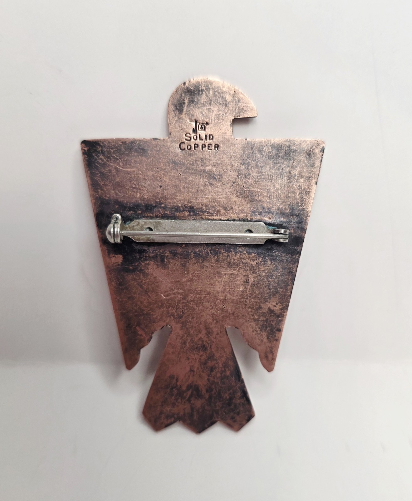 VTG Solid Copper Thunderbird Pin Brooch Bell Trad… - image 5