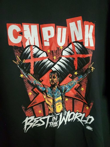 CM Punk ‘Best in the World’ All Elite Crate Exclusive Shirt Size 5xl Wrestling
