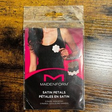 Maidenform Satin Petals 3 pairs NEW assorted colors-black nude leopard no-show